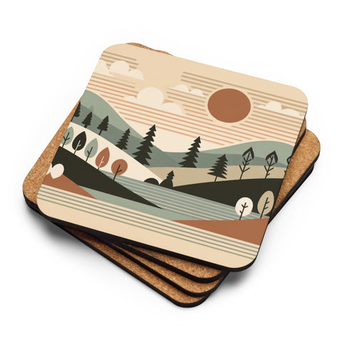 Cork-back coaster Cork-back coaster